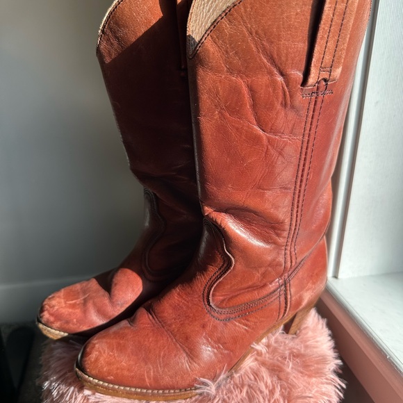 Dexter Vintage Cowboy High Heel Boots - Picture 2 of 8